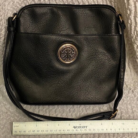 Women's Dasein Small Black Crossbody Bag Coin Purse - Picture 10 of 10